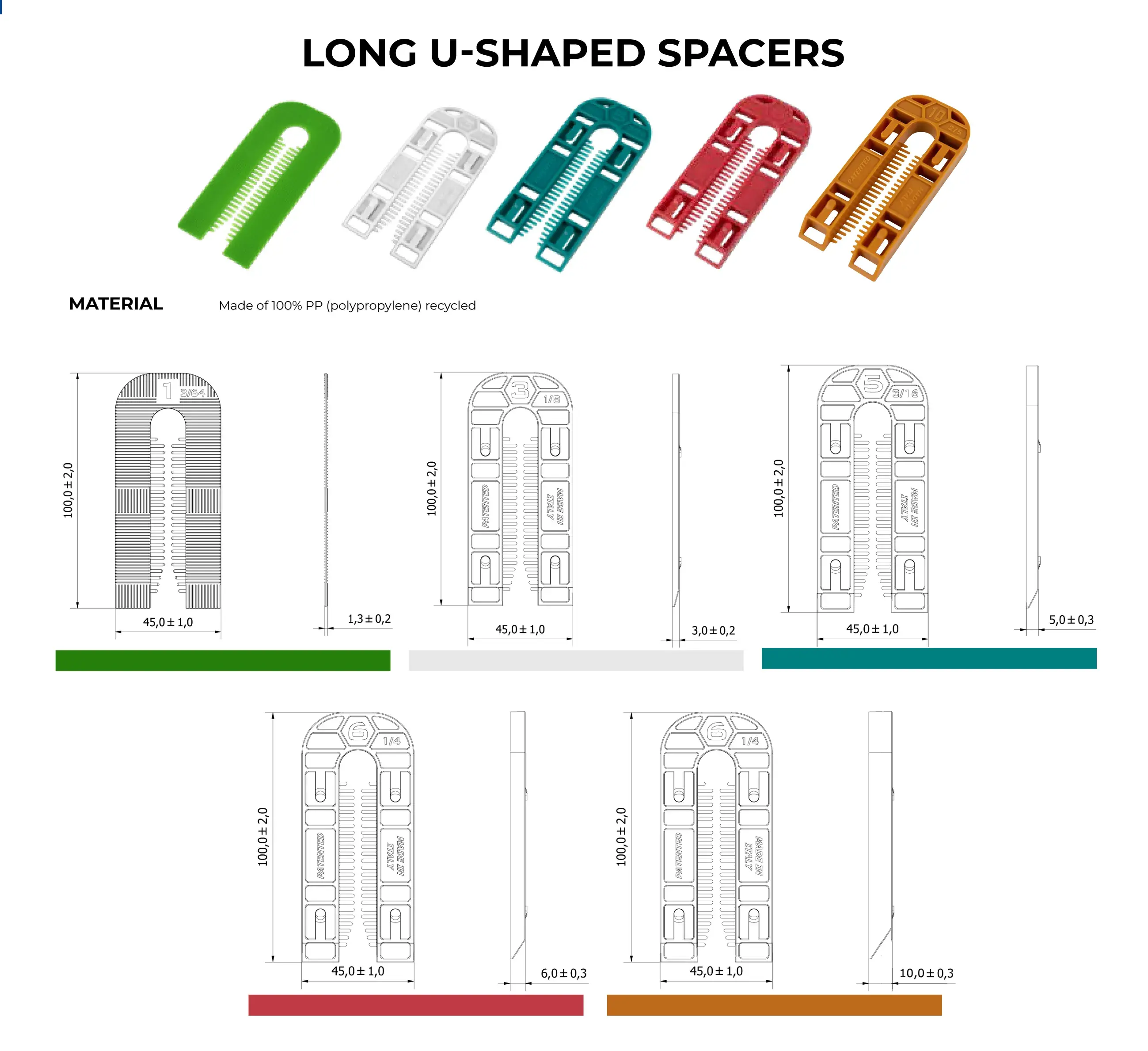 Stratarise ShimLevel Long U-Shaped Shims
